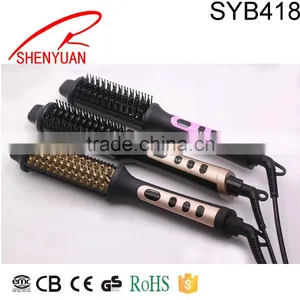 Hot Selling Salon Hair Straightener Hair Curler Comb Electric Brush thumbnail-1