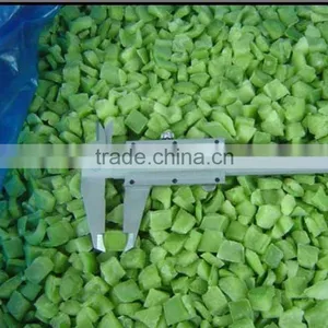 10mm Good Quality Frozen IQF Green Pepper Diced thumbnail-1