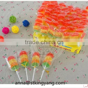 Orange Slice Fruit Shape Gummy Jelly Lollipop thumbnail-2