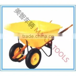 Hot Selling Twin Wheels Plastic Tray Wheelbarrows thumbnail-1