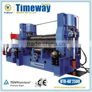 CNC Small Size Upper Roller Universal Three Roller Plate Rolling Machine With Pre-Bending thumbnail-1