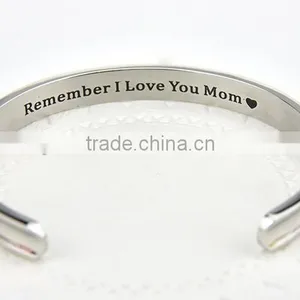Top Selling White Gold Plated Stainless Steel Bangle Bracelet thumbnail-3