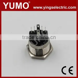 LA19 Series IP65 6 Pin Terminal 5A/250VAC Stainless Metal Push Button With Connector Metal Push Button Socket Base thumbnail-3
