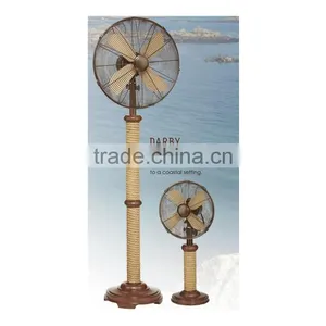 Darby Wood Grain 16-Inch Floor Fan.Decorative Standing Fan thumbnail-1
