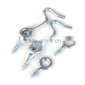 Safety Gate Zinc Plated Hook With Screw Eyes-2-pack thumbnail-4