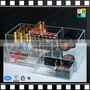 2016 Clear Plexiglass Customized Display Drawers Acrylic Cosmetic Box,cosmetic Organizer Box thumbnail-3