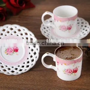 Royal Porcelain Coffee Cup Set Hot Sell New Bone Coffee Cup Tea Cup With Logo thumbnail-1