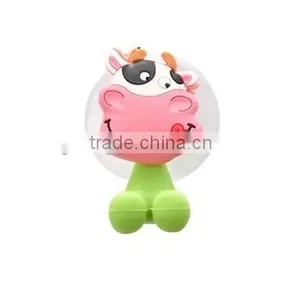 3D Cartoon Rubber Silicone Toothbrush Holder, Cute Animal Tooth Hook With Sucker thumbnail-1