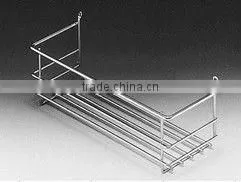 Chrome 12.75" Wide Steel Wire Hanging 3-Sided Basket thumbnail-1