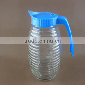 With Plastic Lid and Handle 1.5L Glass Water Jug thumbnail-1