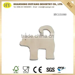 Wall Decoration Unfinished Woode Crafts of Animals thumbnail-2