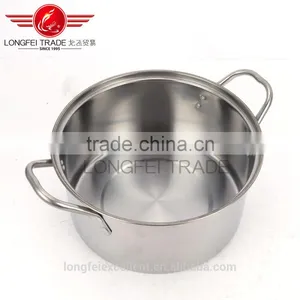 Hot Sale 4pcs Natural Color European-style Stainless Steel Cooking/ Soup Pot Set thumbnail-5