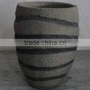 Lightweight-planter/Round Tall Light Cement Planter for Garden Pots thumbnail-1