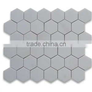 Kitchen Backsplash Handmade Light Grey Concrete Hexagon Tiles thumbnail-1