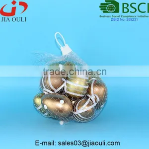 BSCI Audit Factory Popular Design Easter Decorations Plastic Golden Eggs thumbnail-3