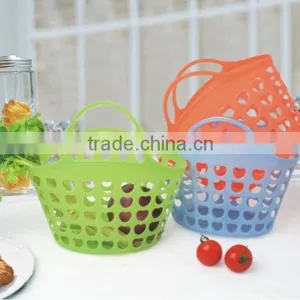 PE Plastic Basket With Handle/Storage Basket/food Basket thumbnail-5