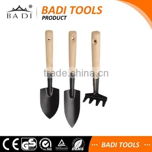 Mini Metal Head Wood Handle Kids Garden Tools Mini Set thumbnail-1
