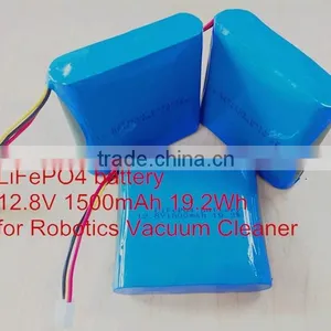 LiFePO4 Battery 12.8V 1500mAh for Robotics Vacuum Cleaner thumbnail-1