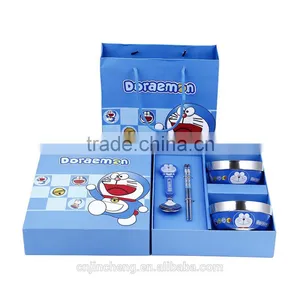 Factory Price Top Quality Hot Sale Cartoon Bowl Chopsticks Spoon Fork Gift Cutlery Set thumbnail-3