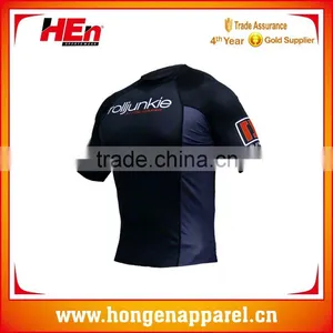Hongen Apparel New Arrival Professional Fighting Rash Guard MMA Compression Shirts thumbnail-1