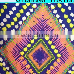 Shaoxing Cicheng Textile Fashion New Design Pretty Single Jersey Wholesale Polyester Wool Blended Fabric thumbnail-1