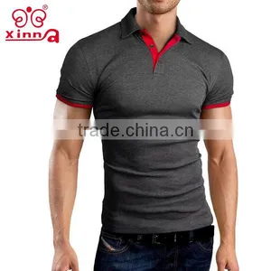 Men Fashion Design Slim Fit Contrast Bulk Polo Shirts thumbnail-3
