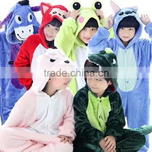 Fall Clothes Flannel Animal Pajamas Cartoon Winter Children Cosplay Costumes Kids One Piece Clothes Halloween Costume Collection thumbnail-1