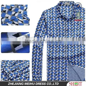 2016 Men Printed Slim Fit Casual Shirt thumbnail-1
