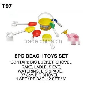 8pc BEACH PLAY SAND TOYS SET thumbnail-1