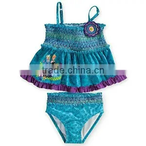 One Piece Child Litter Kids Elsa Girls Swimwear Bikini Kids Swimsuit For Girls Shoulder Bathing Suit Baby Infant Swimwear thumbnail-4