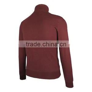 201503005044 Men's Purplish Red 100% Cotton Jacket With Knit Jacket Cuffs thumbnail-3