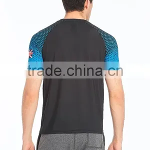 BSCI Men's Antibacterial A21 Sublimation Printing t Shirt Cooler Fabric 88% Polyester 12% Spandex Wholesale t Shirts thumbnail-4
