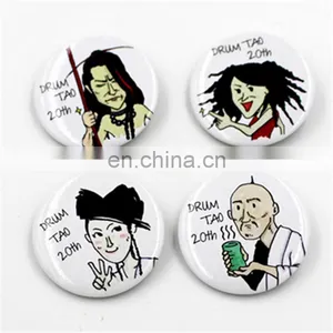 Custom Design Cloth Fabric Tin Button Badge,Factory Metal Button Graphic Art Featured Quality Craft Round,Profession Supplier thumbnail-4