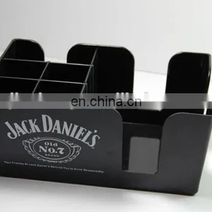 Plastic PS Decorative Bar Caddy Napkin Straw Holder With Custom CMYK Full Color Printing thumbnail-5