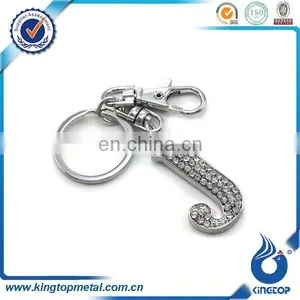 High Quality Rhinestone Initial Keychains thumbnail-1