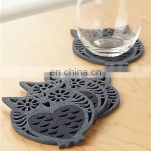 Promotional 4pcs Drink Absorbent Stone Beer Felt Cup Coaster Set Christmas Coasters thumbnail-2