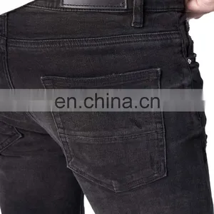 DiZNEW CUSTOM WHOLESALE STRAIGHT SLIM FIT RIPPED JEANS MEN thumbnail-5