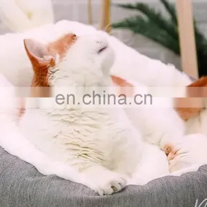 Warming Cat Bed Soft Round Pet Bed Cat Cave For Small Animals With Ant -Slip Bottom thumbnail-1