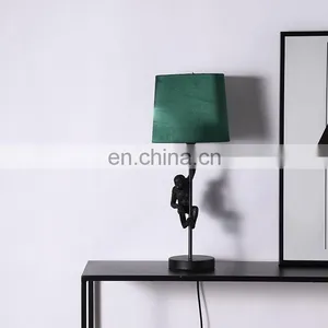 Wholesale Vivid Monkey Shape Customised Animal Resin Base Table Desk Lamps in Bulk thumbnail-1