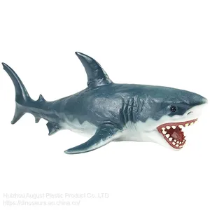 Jaws Animal Toys Oem High Quality PVC Great White Sharks Hand Painted Carcharodon Carcharias Animal Display thumbnail-1