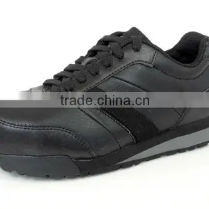 Black Leather Steel or Aluminum Toe Anti Shock Safety Shoe for Women thumbnail-2