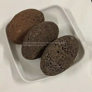 Wholesale Volcanic Stone Double-sided Grinding Foot Stone Grinding Foot Tool Rope Wrapped Oval Grinding Foot Stone thumbnail-2
