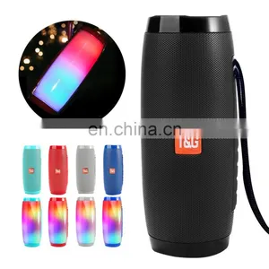 Blue Tooth Wireless Active Big Column Box Waterproof Portable Outdoor Super Bass TF FM Radio Speaker With LED Light TG157 thumbnail-2