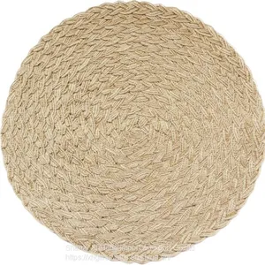 Hot Sale Eco-friendly Stocked Round Fabric PP Woven Placemat For Dinning Table Decoration thumbnail-3