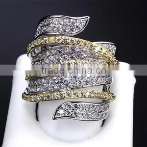 Exclusive New Unique Design Cubic Zircon Wedding Party Contrast Jewelry Ring thumbnail-4
