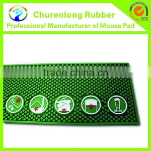 2016 Hot Selling Logo Branded Embossed Custom Anti Slip Soft PVC Beer Bar Mat thumbnail-3