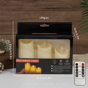 Bulk Decorative LED Candles – Flameless, Battery Operated With Remote/Timer, Real Wax Finish, Flickering Flame Sets/Packs in Multiple Sizes thumbnail-5