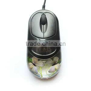 Fashionable New Style Resin Real Buttfly Computer Mouse thumbnail-2