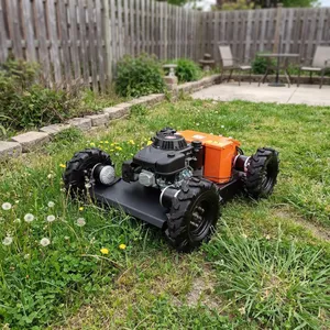VIGORUN VTW550-90 Industrial Grade Petrol-Powered 4WD RC Lawn Mower & Trimmer 224CC Engine 4500W Mulch Function thumbnail-1