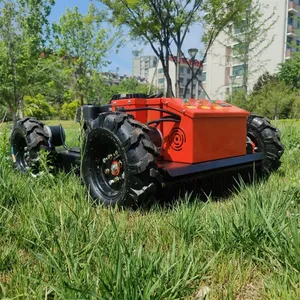 Customization Color Industrial 4-Stroke Gasoline Electric Hybrid Brushless DC Motor Wireless Radio Control Electric Slope Mower thumbnail-4